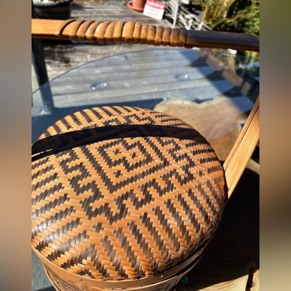 Vtg Chinese Wedding /Betrothal Lidded Basket - Picture 4 of 10